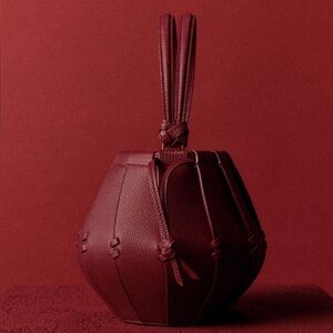 Polene Burgundy Clutch